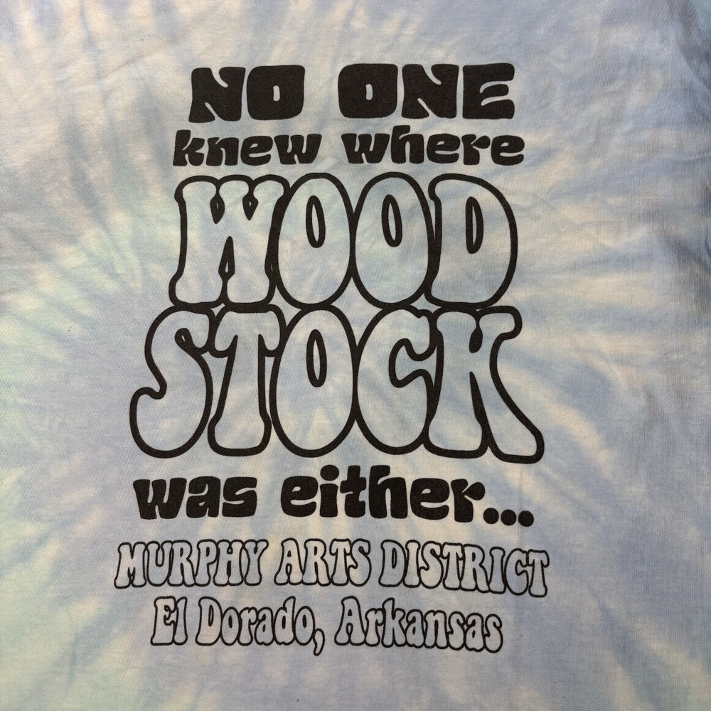 Woodstock Tye Dye Shirt Xl El‎ Dorado Arkansas Graphic Tee Festival Tee Blue